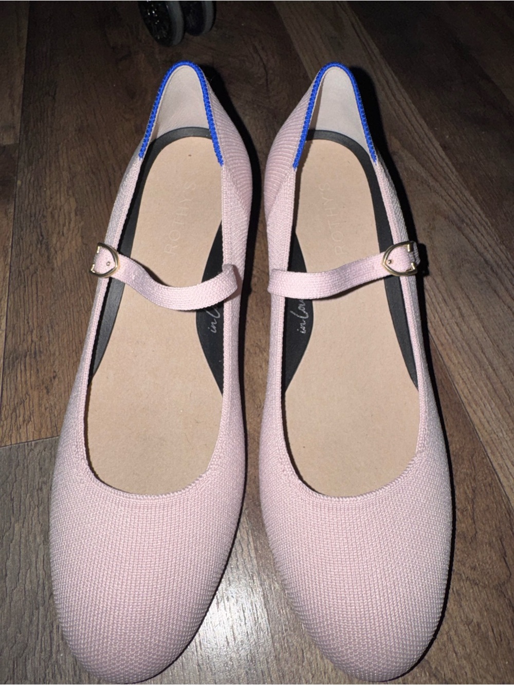 Women's Pink Mary Jane Flats with Buckle Strap Rothy’s NWOT